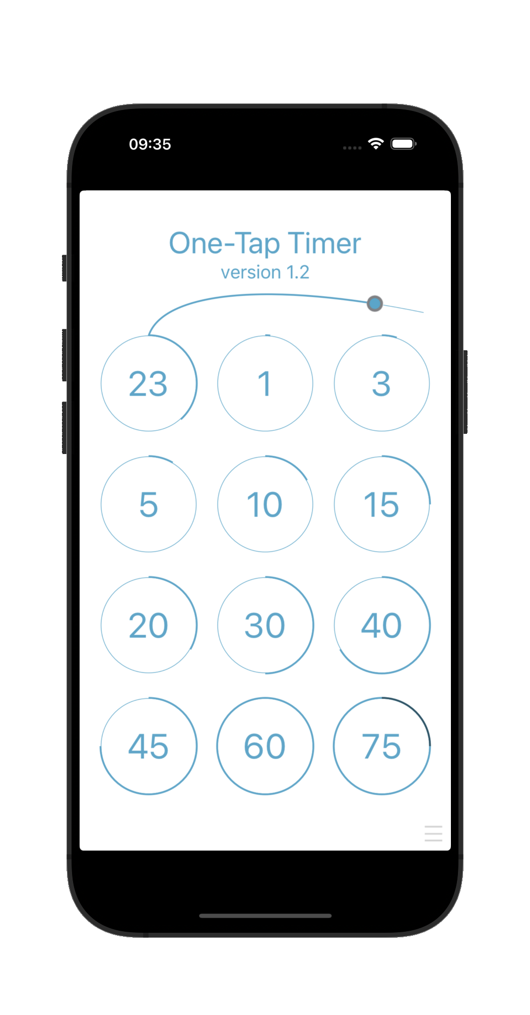 One-Tap Timer on iPhone
